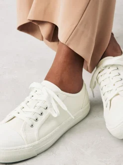 Blanc - Baskets de baseball en toile