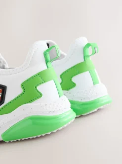 Blanc - Baskets Minecraft à lacets élastiques