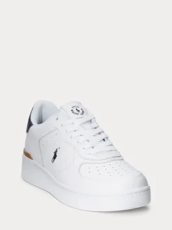 Blanc - Baskets Polo Ralph Lauren Masters Court en cuir