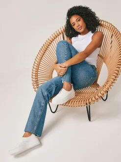 Blanc - Baskets Signature en cuir à plateforme compensée épaisse