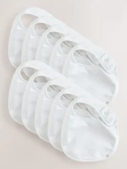 Blanc - Bébé BIBS 10 Pack