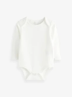 Blanc - Body MORI à encolure enveloppe à manches longues