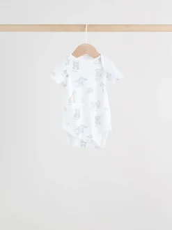 Blanc - Bodys pour bébés Manches courtes 5 Pack