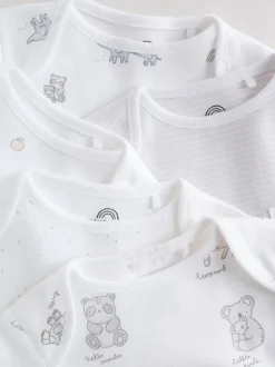 Blanc - Bodys pour bébés Manches courtes 5 Pack