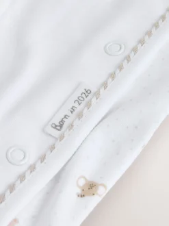 Blanc - Born in 2026 Bébé Combinaison de nuit & Chapeaux (0-9mois)