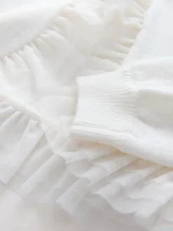 Blanc - Cardigan Baker by Ted Baker ourlet à volants en maille