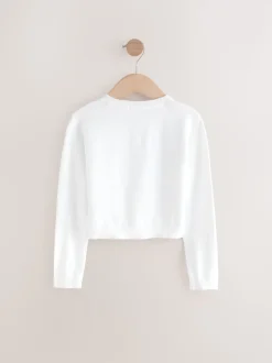 Blanc - Cardigan boutonné 3ans-16ans (3mois-16ans)