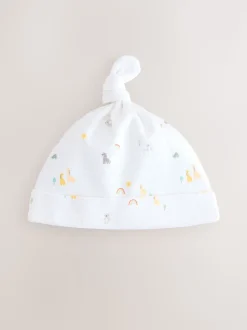 Blanc - Chapeaux à nouer pour bébé 3 paquet (0-12mths)