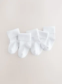 Blanc - Chaussettes bébé roulées (0 mois à 2 ans)