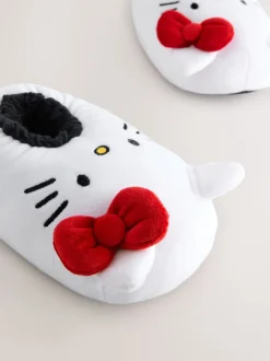 Blanc - Chaussons Hello Kitty en peluche