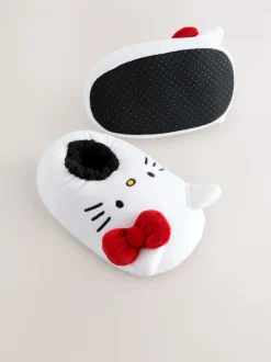 Blanc - Chaussons Hello Kitty en peluche