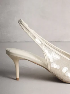 Blanc - Chaussures à talons Forever Comfort® à bout rond et à sequins