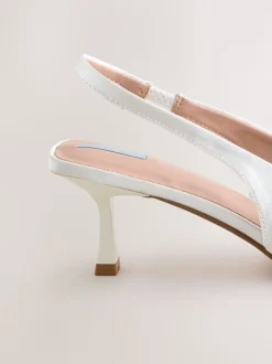 Blanc - Chaussures à talons Mariage Forever Comfort® en Satin à Nœud et bout pointu