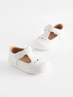 Blanc - Chaussures bébé style salomé