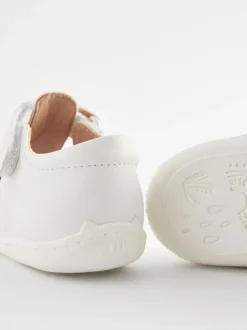 Blanc - Chaussures bébé style salomé