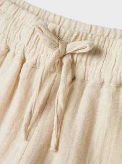 Blanc - Chemises à cordon de serrage aspect lin 100% coton Name It