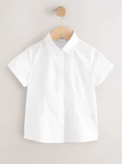 Blanc - Chemises d’école ajustées à manches courtes Lot de 2 (3-18ans)