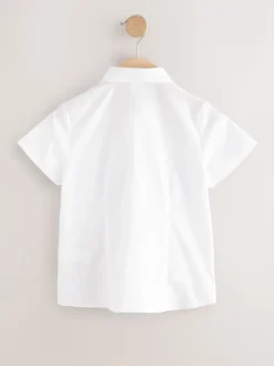 Blanc - Chemises d’école ajustées à manches courtes Lot de 2 (3-18ans)