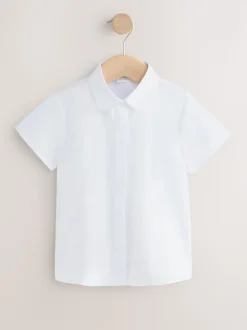 Blanc - Chemises d’école ajustées à manches courtes Lot de 5 (4-18ans)