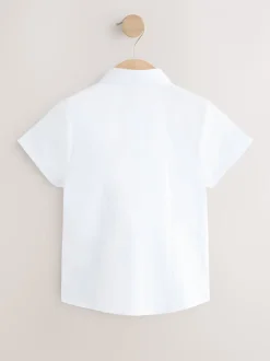 Blanc - Chemises d’école ajustées à manches courtes Lot de 5 (4-18ans)