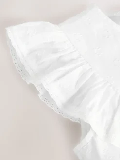 Blanc - Chemisier 100% coton avec col boutonné (316ans)