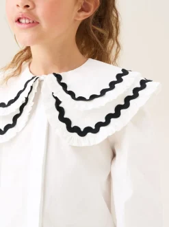 Blanc - Chemisier Angel & Rocket Leonie à pois double col