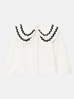 Blanc - Chemisier Angel & Rocket Leonie à pois double col