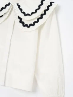 Blanc - Chemisier Angel & Rocket Leonie à pois double col