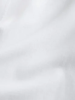 Blanc - Col Classique - Chemise à manches courtes en lin et coton mélangés