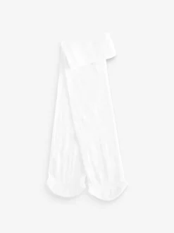 Blanc - Collants pointés 40 Denier