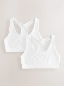 Blanc - Crop Tops Racer de Seamfree 2 Pack (7-16ans)