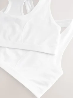 Blanc - Crop Tops Racer de Seamfree 2 Pack (7-16ans)
