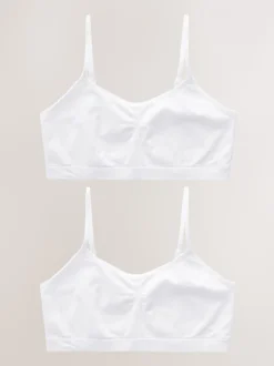 Blanc - Crop Tops sans couture 2 Lot (7-16ans)