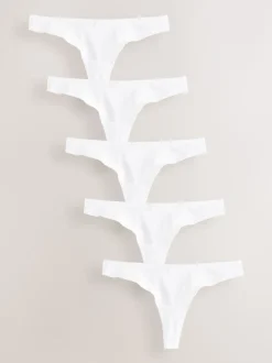 Blanc - Culotte en coton riche 5 Pack