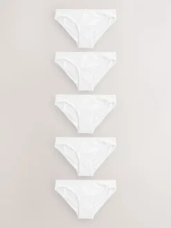 Blanc - Culotte en coton riche 5 Pack