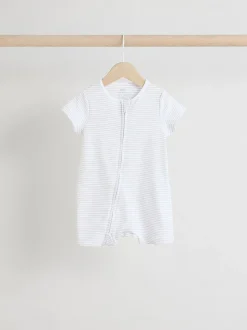 Blanc - Dors-bien zippé 100% coton Lot de 3 (0mois3ans)