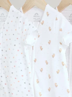 Blanc - Dors-bien zippé 100% coton Lot de 3 (0mois3ans)