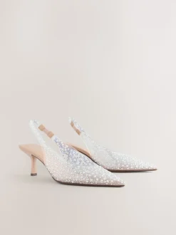 Blanc - Détail bijoux en vinyle à bout pointu Forever Comfort® À attache à l’arrière