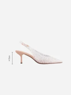 Blanc - Détail bijoux en vinyle à bout pointu Forever Comfort® À attache à l’arrière