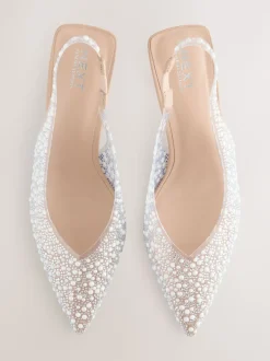 Blanc - Détail bijoux en vinyle à bout pointu Forever Comfort® À attache à l’arrière