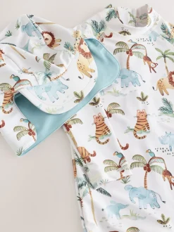 Blanc - Ensemble maillot de bain et chapeaux Sunsafe (3mths-7yrs)