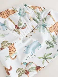 Blanc - Ensemble maillot de bain et chapeaux Sunsafe (3mths-7yrs)