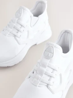 Blanc - Entraîneurs en dentelle élastique