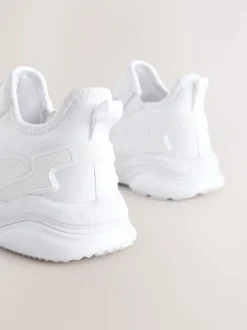 Blanc - Entraîneurs en dentelle élastique