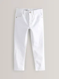 Blanc - Jeans extensibles (3-17yrs)