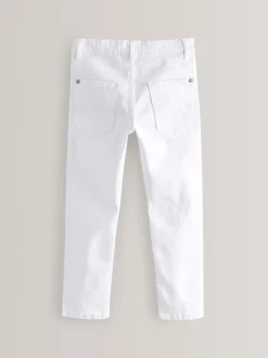 Blanc - Jeans extensibles (3-17yrs)