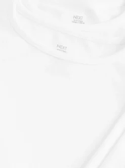 Blanc - Kind To Skin Manches longues T-shirt 2 Lot (9mths-12yrs)