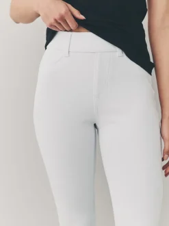 Blanc - Leggings Jersey Denim