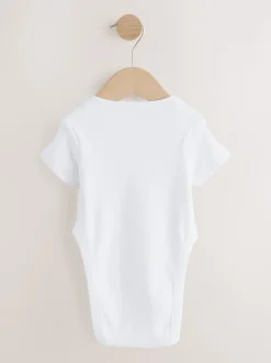 Blanc - Lot de 5 bodys à manches courtes pour dysplasie de la hanche