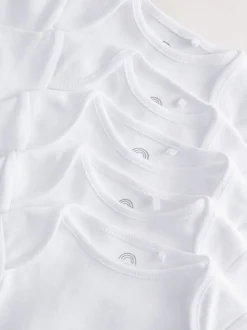 Blanc - Lot de 5 bodys à manches courtes pour dysplasie de la hanche